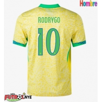 Camiseta Brasil Rodrygo Goes #10 Primera Equipación Copa America 2024 manga corta